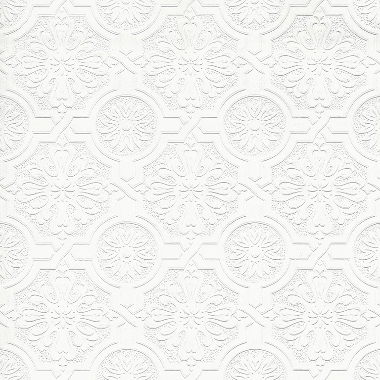 Brewster Victorian Tin Ceiling wallpaper, color White, SKU 4000-32817