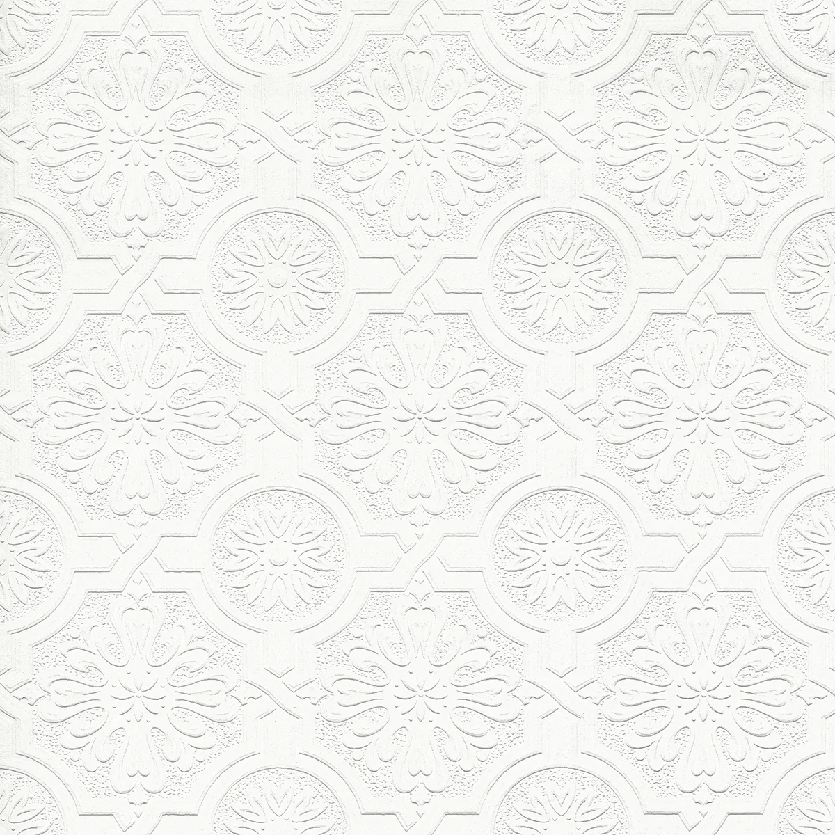Brewster Victorian Tin Ceiling wallpaper, color White, SKU 4000-32817