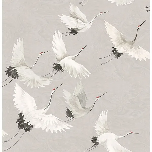 Brewster Windsong wallpaper, color Grey, SKU 2904-24304