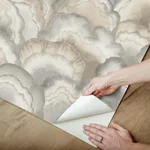 Candice Olson Abalone Fans - Smokey Wallpaper | Buy Online Candice Olson Abalone Fans wallpaper, color Smokey, SKU PSW1615RL