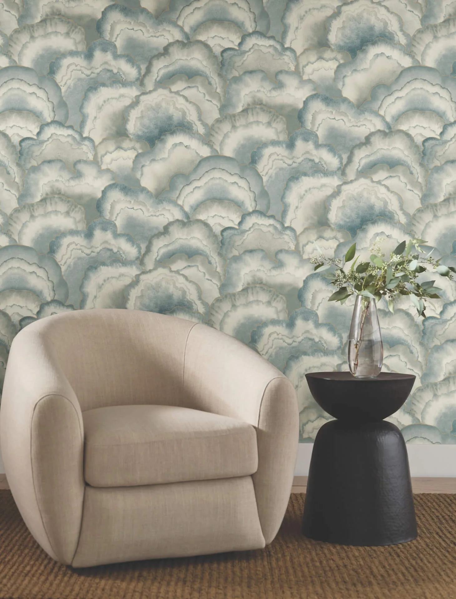 Candice Olson Abalone - Misty Wallpaper | Buy Online Candice Olson Abalone wallpaper, color Misty, SKU NT6184