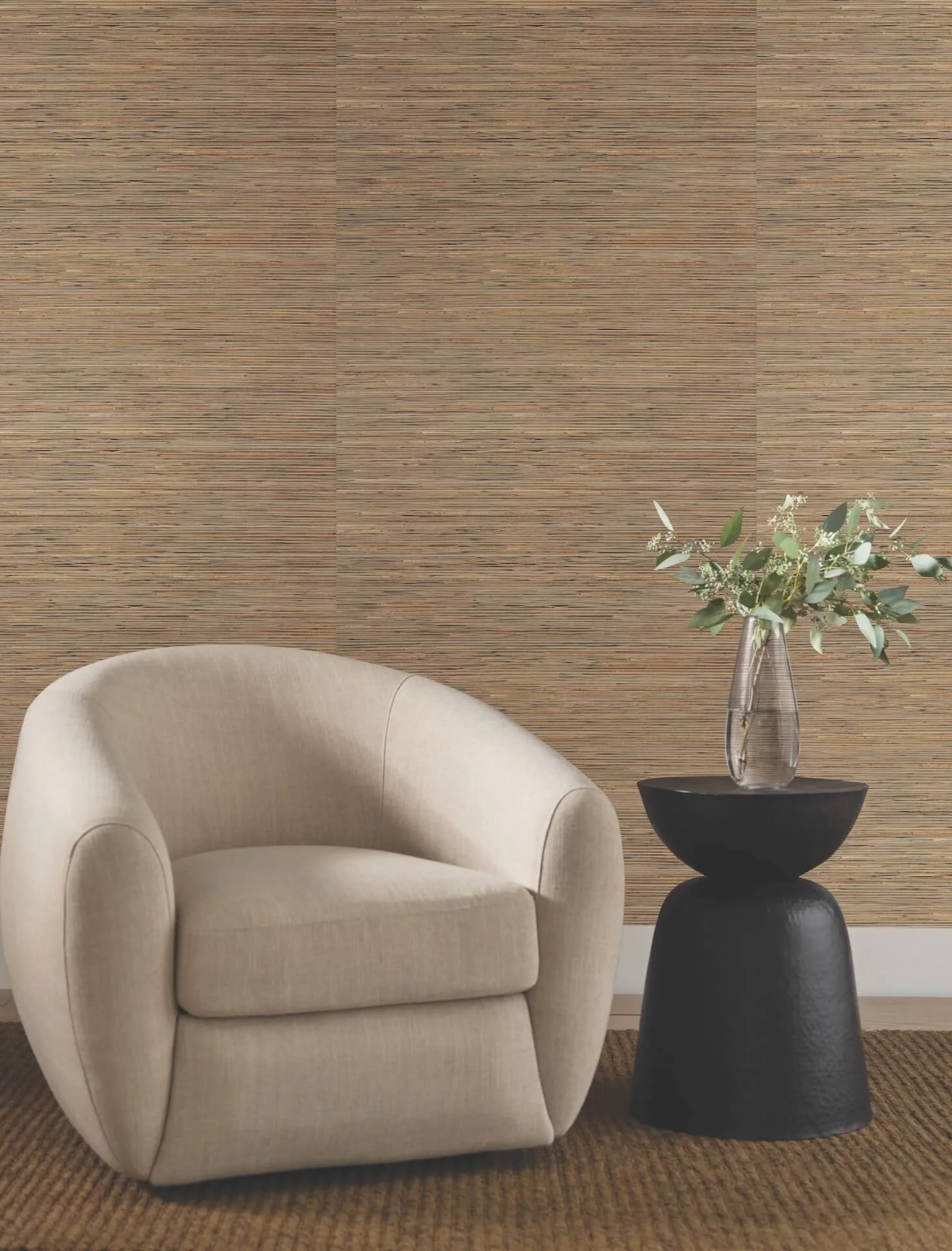 Candice Olson Bamboo wallpaper, color Black, SKU NT6101