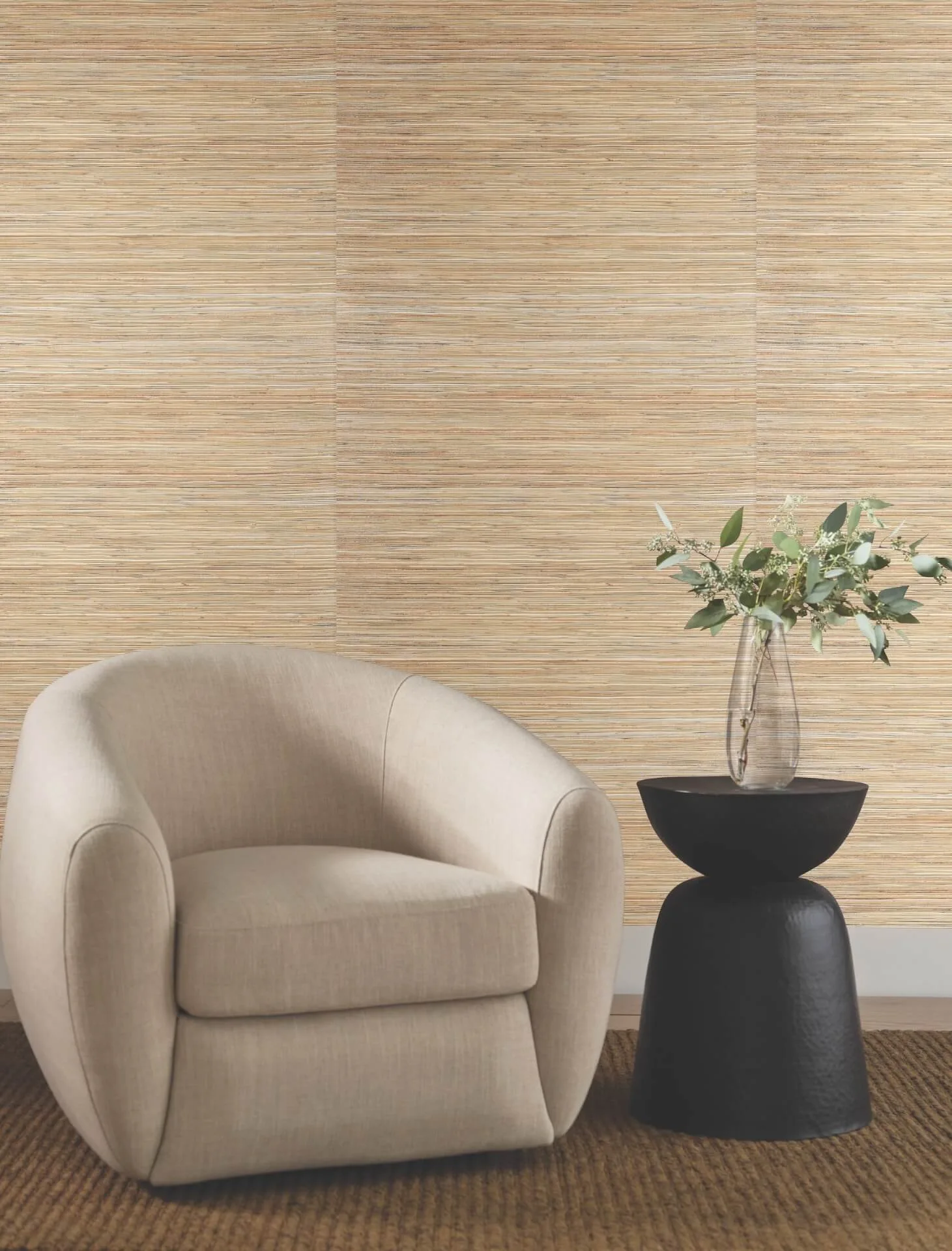 Candice Olson Bamboo wallpaper, color White, SKU NT6103