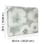 Candice Olson Blended Floral wallpaper, color Aqua, SKU EV3961