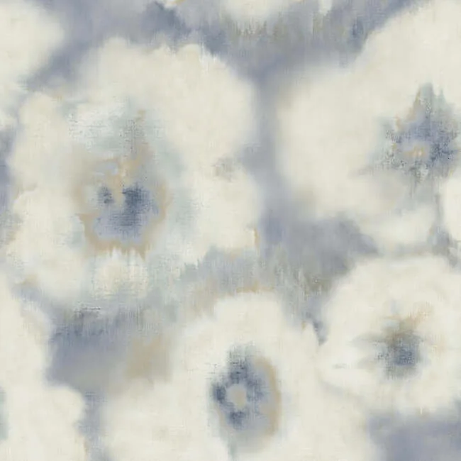 Candice Olson Blended Floral wallpaper, color Blue, SKU EV3964