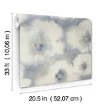 Candice Olson Blended Floral - Blue Wallpaper | Buy Online Candice Olson Blended Floral wallpaper, color Blue, SKU EV3964