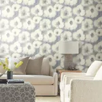 Candice Olson Blended Floral - Blue Wallpaper | Buy Online Candice Olson Blended Floral wallpaper, color Blue, SKU EV3964