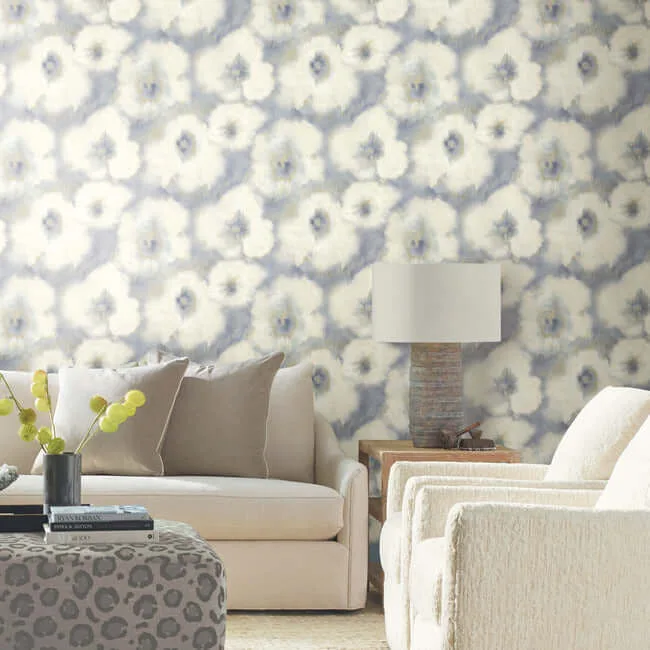 Candice Olson Blended Floral - Blue Wallpaper | Buy Online Candice Olson Blended Floral wallpaper, color Blue, SKU EV3964