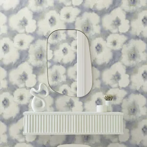 Candice Olson Blended Floral wallpaper, color Blue, SKU EV3964