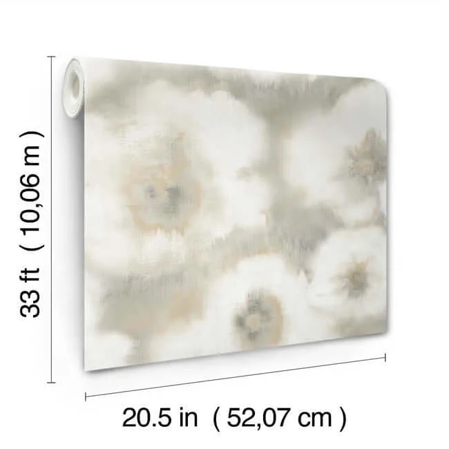 Candice Olson Blended Floral - Neutral Wallpaper | Buy Online Candice Olson Blended Floral wallpaper, color Neutral, SKU EV3962