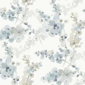 Candice Olson Blossom Fling wallpaper, color Blue, SKU EV3974