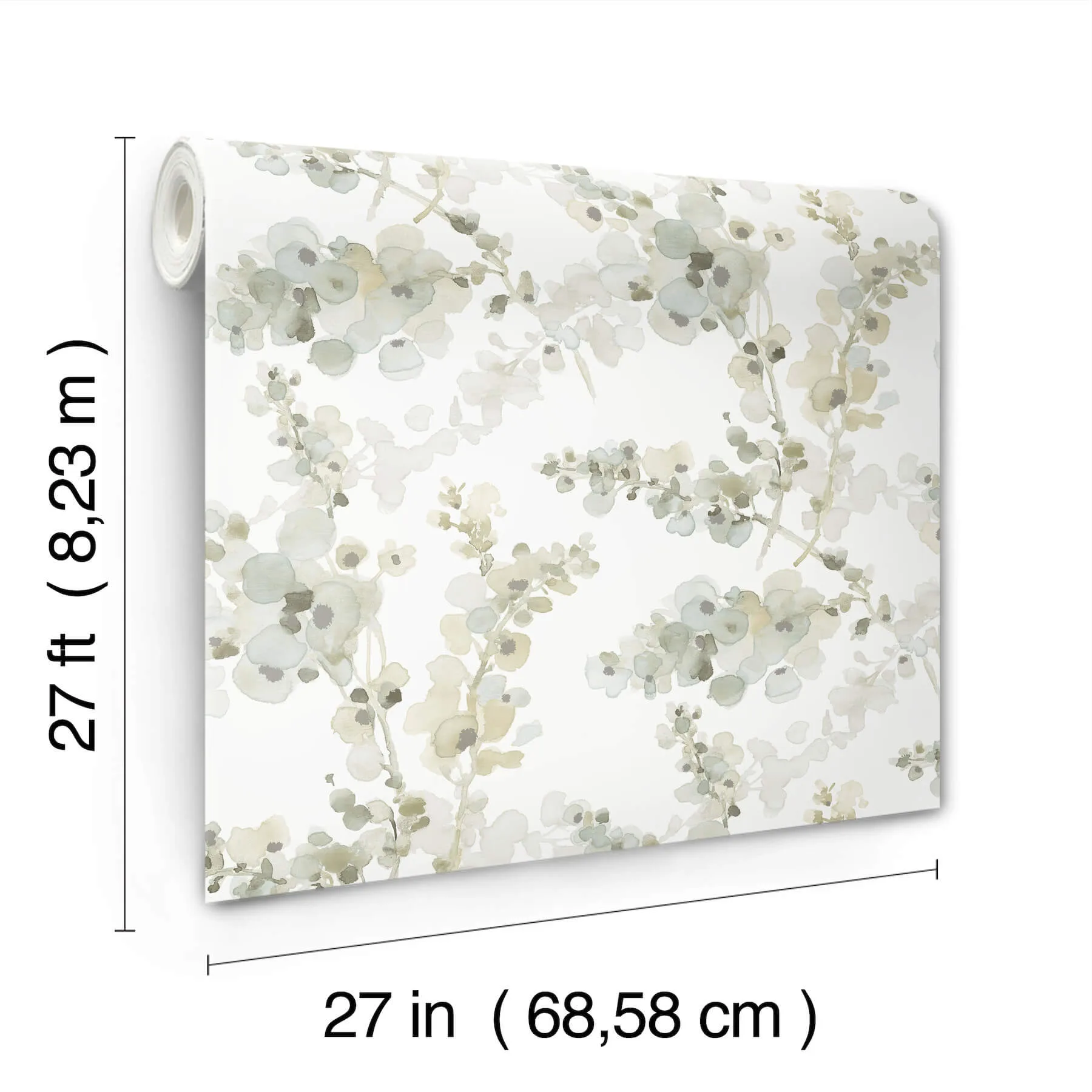 Candice Olson Blossom Fling - Mineral Green Wallpaper | Buy Online Candice Olson Blossom Fling wallpaper, color Mineral Green, SKU EV3972