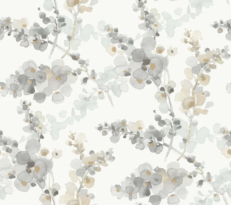 Candice Olson Blossom Fling wallpaper, color Steel, SKU PSW1600RL