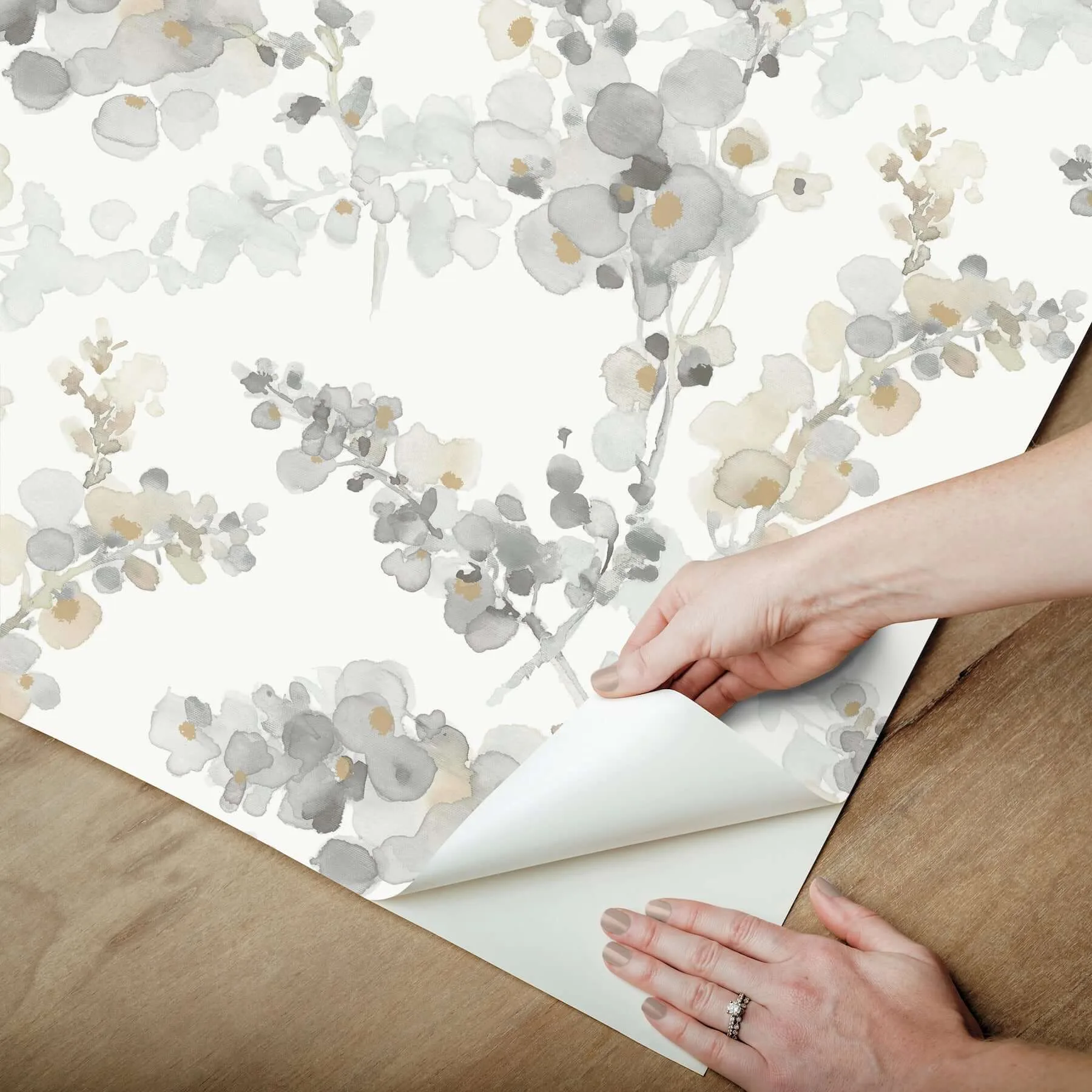 Candice Olson Blossom Fling wallpaper, color Steel, SKU PSW1600RL