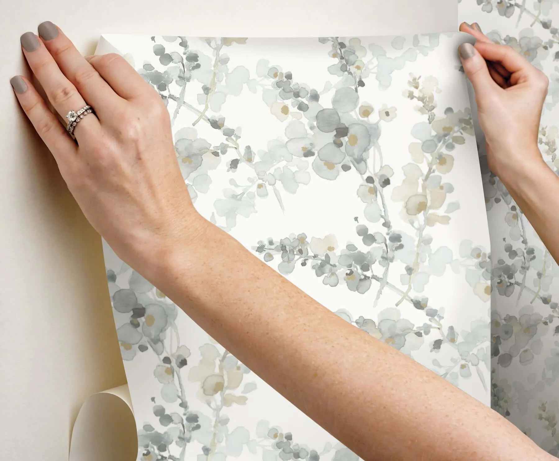Candice Olson Blossom Fling wallpaper, color Steel, SKU PSW1600RL