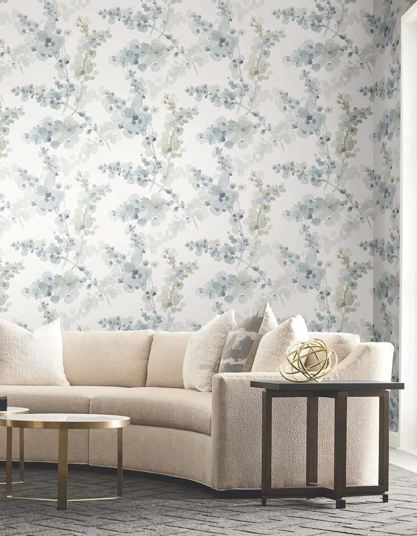 Candice Olson Blossom Fling - Blue Wallpaper | Buy Online Candice Olson Blossom Fling wallpaper, color Blue, SKU PSW1602RL