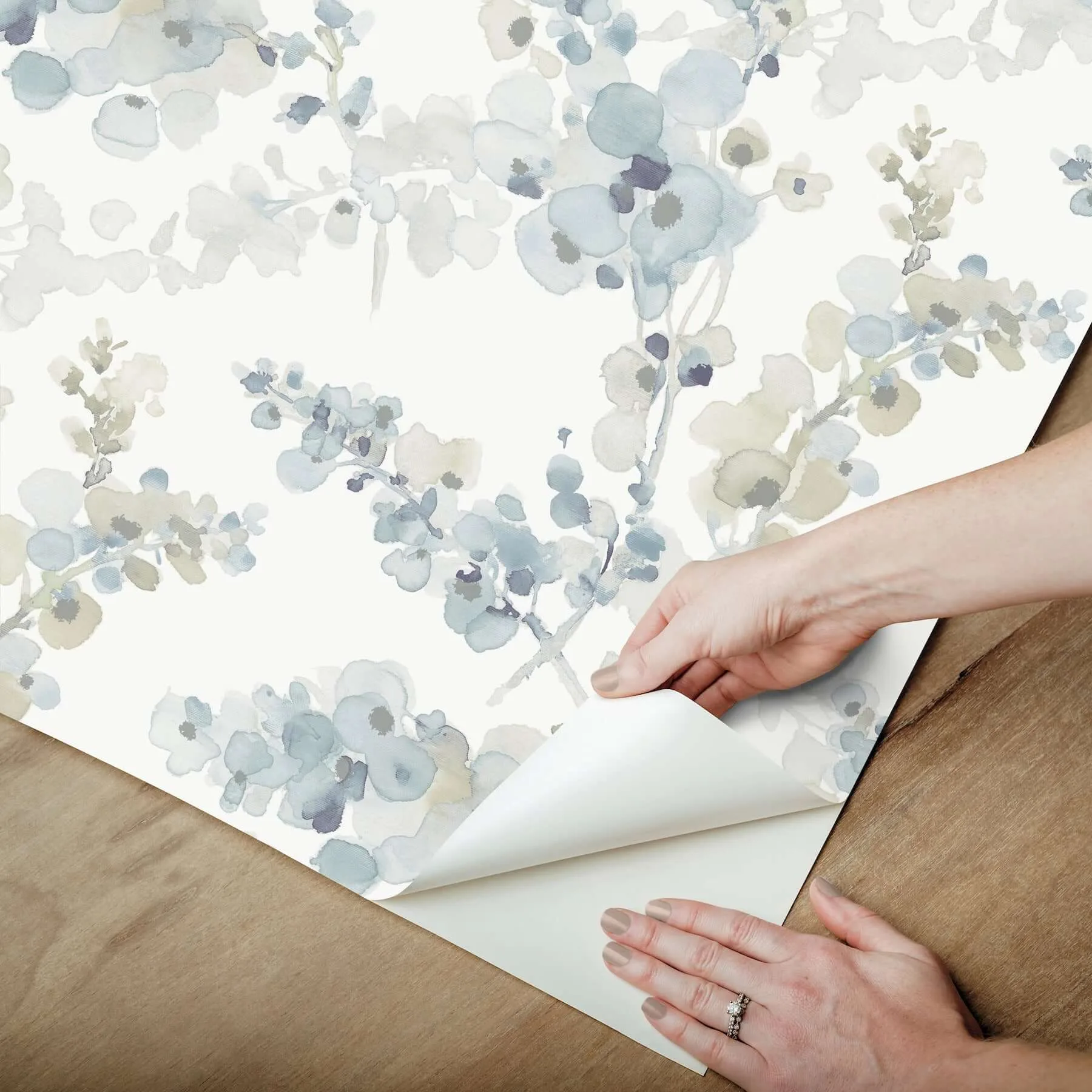 Candice Olson Blossom Fling - Blue Wallpaper | Buy Online Candice Olson Blossom Fling wallpaper, color Blue, SKU PSW1602RL