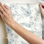 Candice Olson Blossom Fling - Blue Wallpaper | Buy Online Candice Olson Blossom Fling wallpaper, color Blue, SKU PSW1602RL