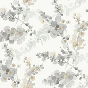 Candice Olson Blossom Fling wallpaper, color Steel, SKU EV3971
