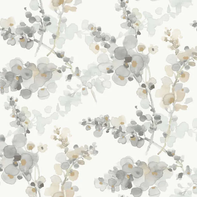 Candice Olson Blossom Fling wallpaper, color Steel, SKU EV3971