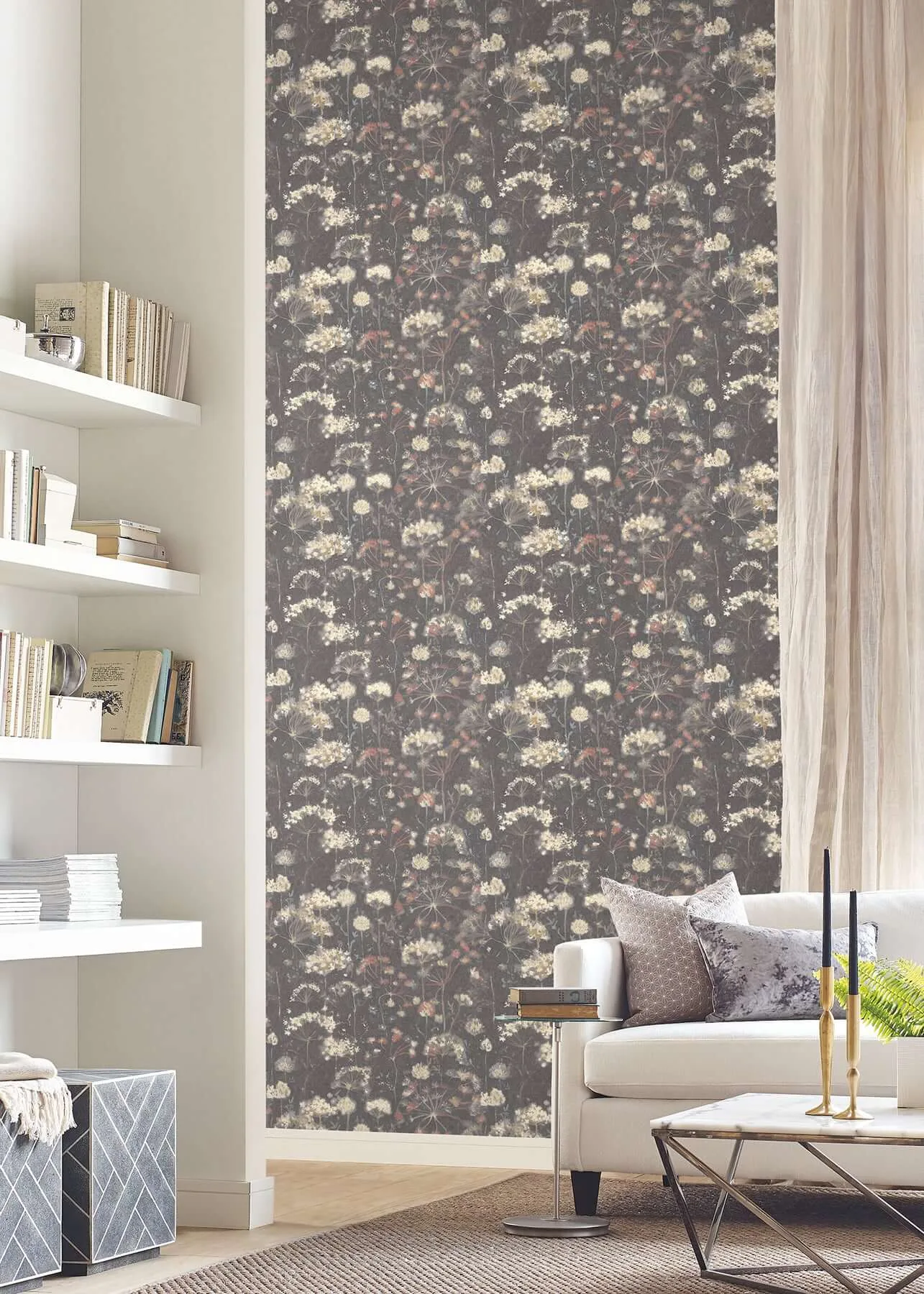 Candice Olson Botanical Fantasy wallpaper, color Red & Blue, SKU PSW1604RL