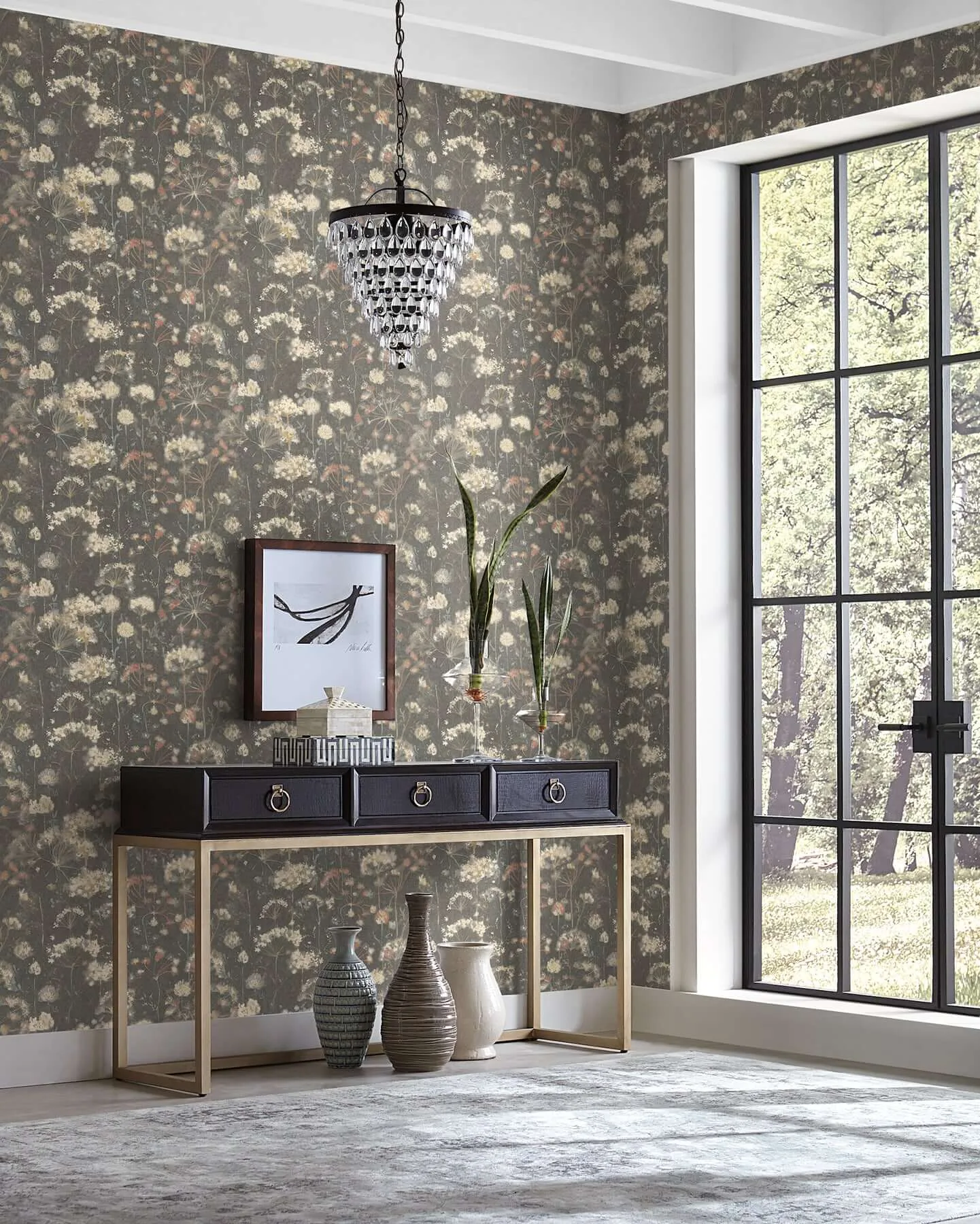 Candice Olson Botanical Fantasy - Red & Blue Wallpaper | Buy Online Candice Olson Botanical Fantasy wallpaper, color Red & Blue, SKU PSW1604RL