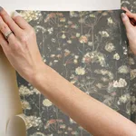 Candice Olson Botanical Fantasy - Red & Blue Wallpaper | Buy Online Candice Olson Botanical Fantasy wallpaper, color Red & Blue, SKU PSW1604RL