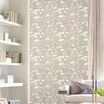 Candice Olson Botanical Fantasy - Soft Taupe Wallpaper | Buy Online Candice Olson Botanical Fantasy wallpaper, color Soft Taupe, SKU PSW1605RL
