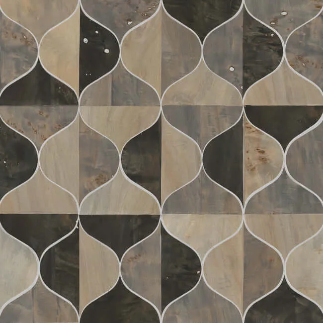 Candice Olson Burlwood Ogee wallpaper, color Black & Taupe, SKU DT5001
