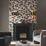 Candice Olson Burlwood Ogee - Black & Taupe Wallpaper | Buy Online Candice Olson Burlwood Ogee wallpaper, color Black & Taupe, SKU DT5001
