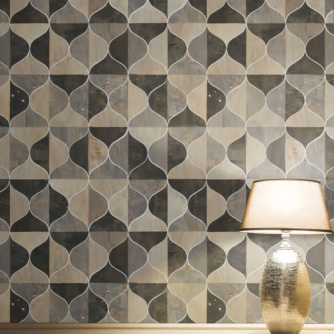 Candice Olson Burlwood Ogee - Black & Taupe Wallpaper | Buy Online Candice Olson Burlwood Ogee wallpaper, color Black & Taupe, SKU DT5001