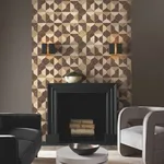Candice Olson Burlwood Ogee wallpaper, color Warm Neutral, SKU DT5003