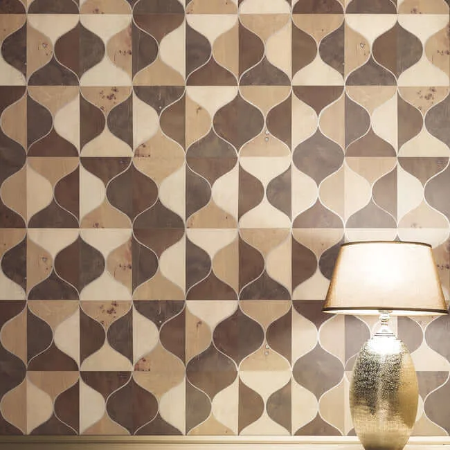 Candice Olson Burlwood Ogee wallpaper, color Warm Neutral, SKU DT5003
