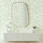 Candice Olson Contoured Leaves - Green Wallpaper | Buy Online Candice Olson Contoured Leaves wallpaper, color Green, SKU EV3921