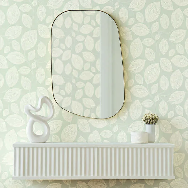 Candice Olson Contoured Leaves - Green Wallpaper | Buy Online Candice Olson Contoured Leaves wallpaper, color Green, SKU EV3921
