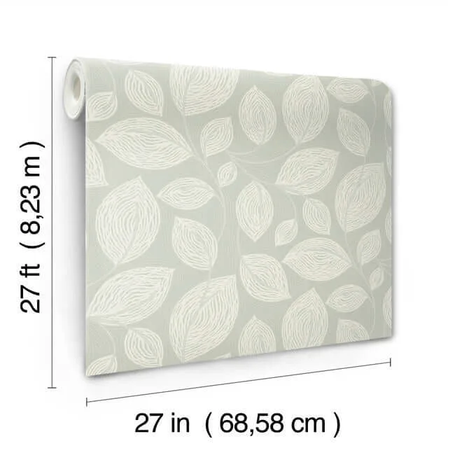 Candice Olson Contoured Leaves - Green Wallpaper | Buy Online Candice Olson Contoured Leaves wallpaper, color Green, SKU EV3921