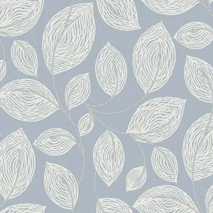 Candice Olson Contoured Leaves wallpaper, color Indigo Blue, SKU EV3925