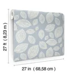 Candice Olson Contoured Leaves - Indigo Blue Wallpaper | Buy Online Candice Olson Contoured Leaves wallpaper, color Indigo Blue, SKU EV3925