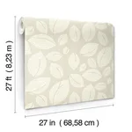 Candice Olson Contoured Leaves - Sand Wallpaper | Buy Online Candice Olson Contoured Leaves wallpaper, color Sand, SKU EV3923