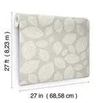 Candice Olson Contoured Leaves - Taupe Wallpaper | Buy Online Candice Olson Contoured Leaves wallpaper, color Taupe, SKU EV3922
