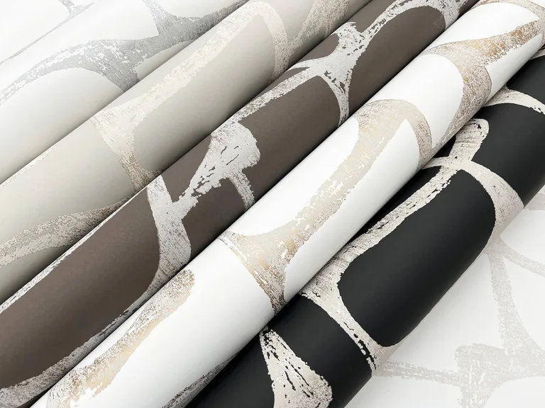 Candice Olson Craftsman Geometric wallpaper, color Mocha, SKU DF3355