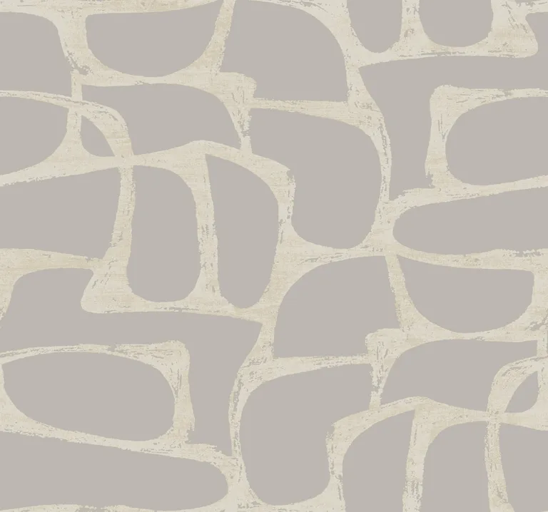 Candice Olson Craftsman Geometric wallpaper, color Taupe, SKU DF3354