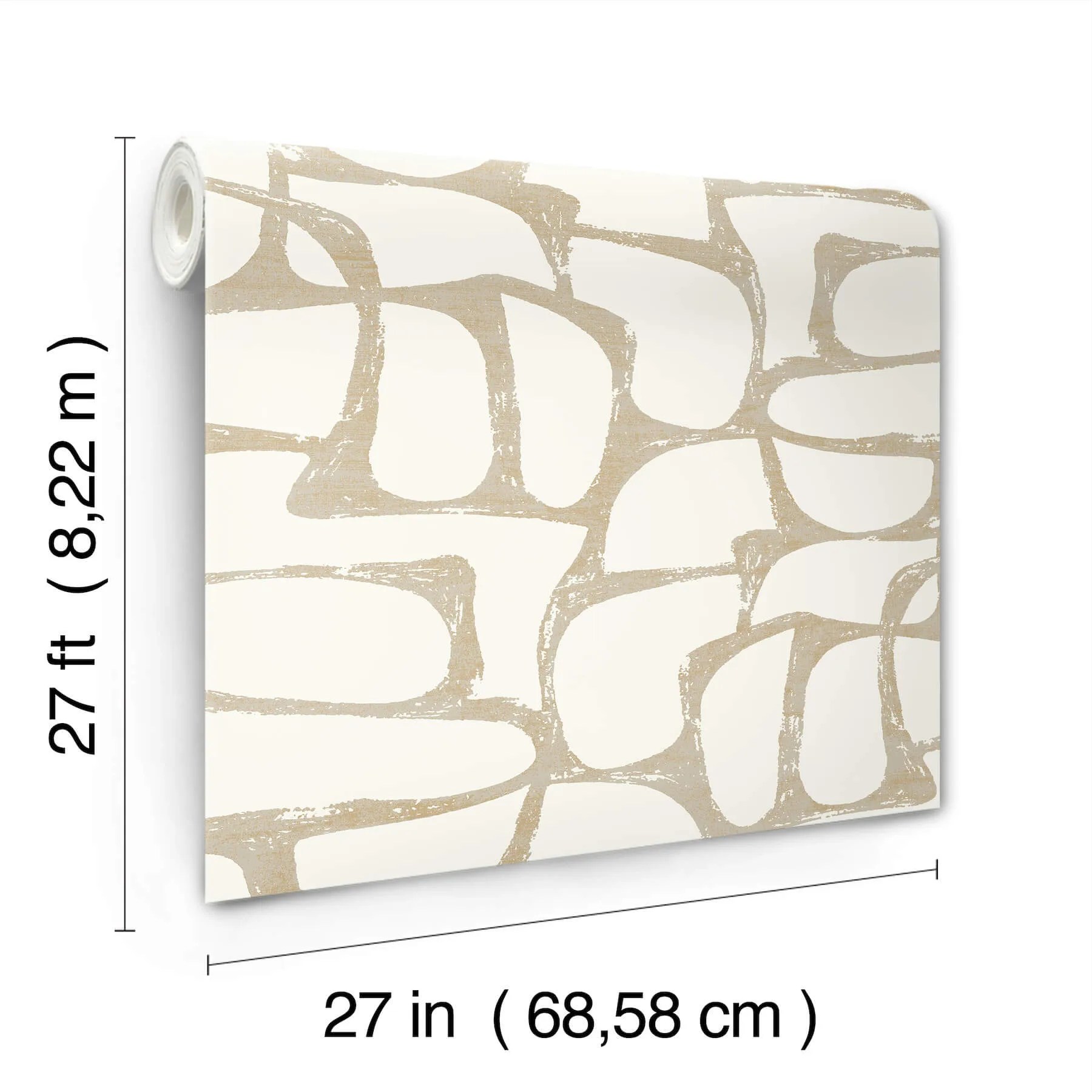 Candice Olson Craftsman Geometric - White & Gold Wallpaper | Buy Online Candice Olson Craftsman Geometric wallpaper, color White & Gold, SKU DF3351