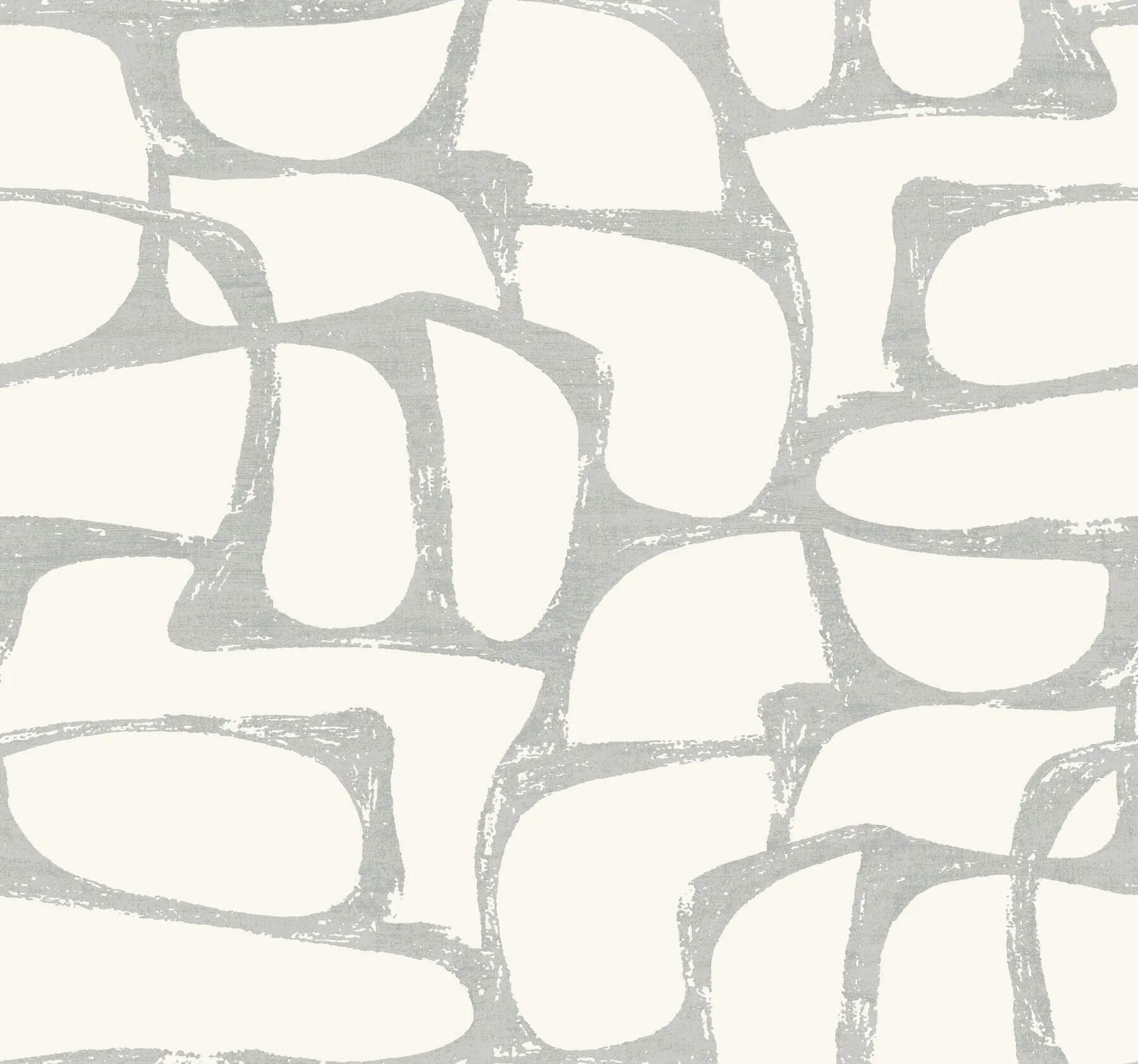 Candice Olson Craftsman Geometric wallpaper, color White & Silver, SKU DF3356