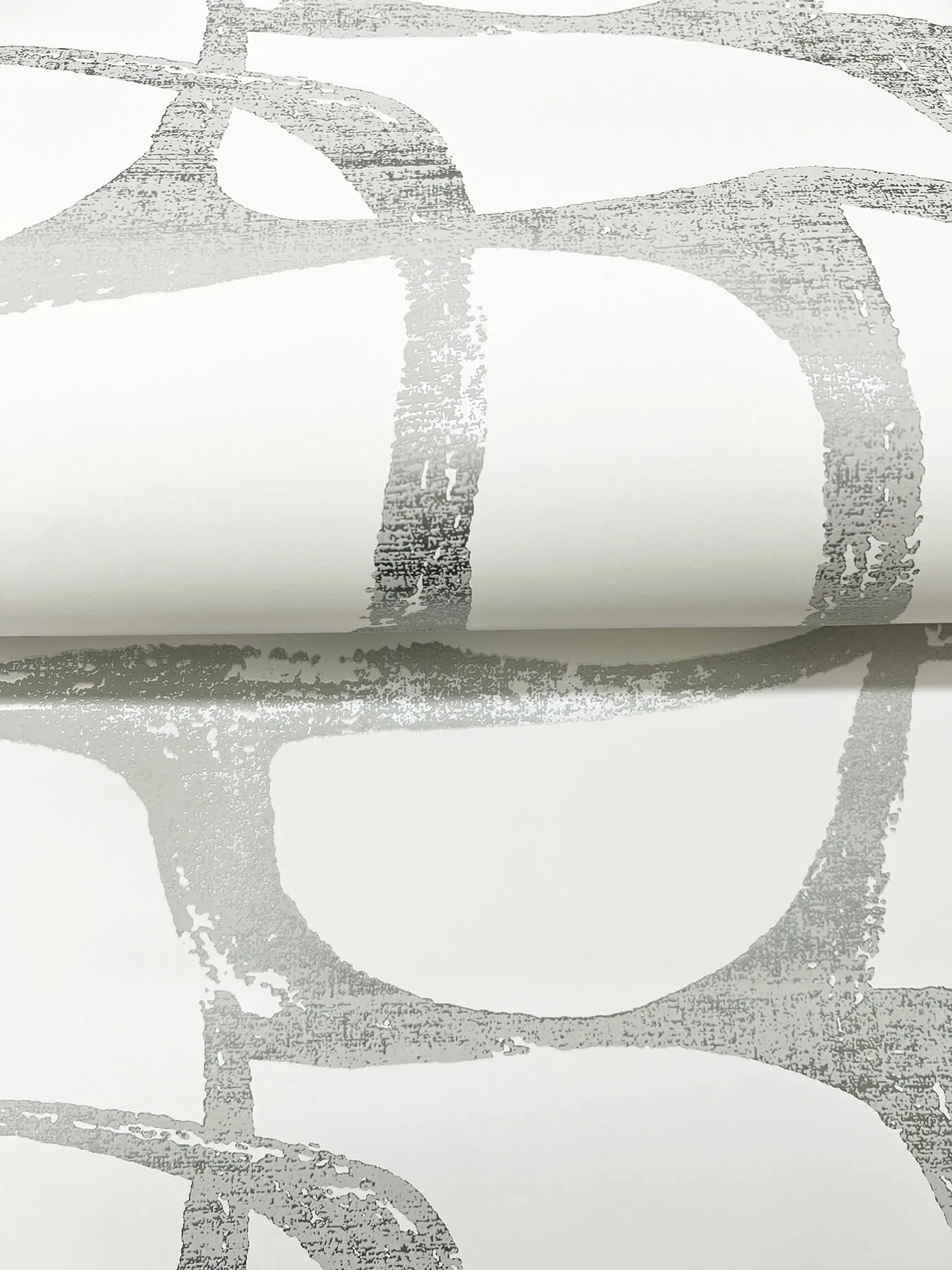 Candice Olson Craftsman Geometric - White & Silver Wallpaper | Buy Online Candice Olson Craftsman Geometric wallpaper, color White & Silver, SKU DF3356