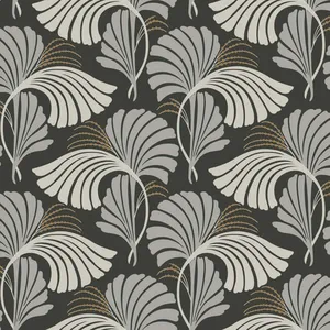 Candice Olson Dancing Leaves wallpaper, color Black, SKU DT5134