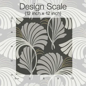 Candice Olson Dancing Leaves wallpaper, color Black, SKU DT5134