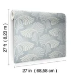 Candice Olson Dancing Leaves wallpaper, color Light Blue, SKU DT5132