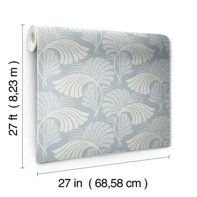 Candice Olson Dancing Leaves wallpaper, color Light Blue, SKU DT5132