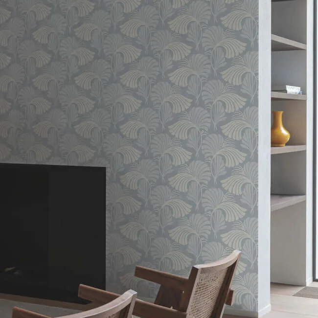 Candice Olson Dancing Leaves wallpaper, color Light Blue, SKU DT5132
